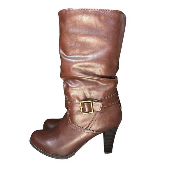 Arizona Jean Co Brown Faux Leather Boots 9 - Picture 7 of 11